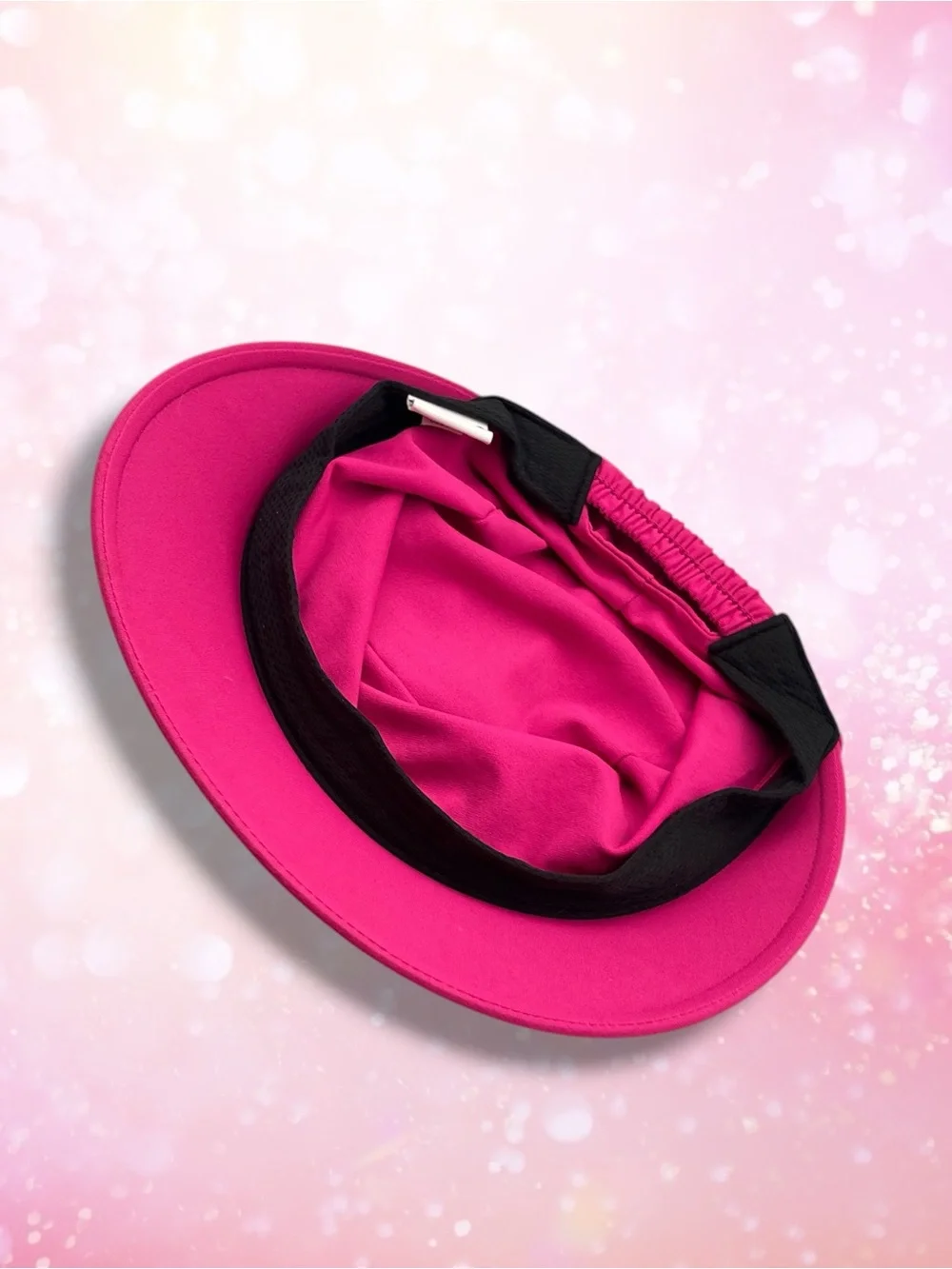 Coolibar UPF 50+ Ruched Sun Hat Bucket Visor Hot Pink Vibrant S/M